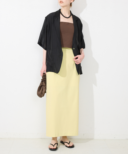 25SS SLOBE IENA 《接触冷感トリコットタイトスカートネイビー36 25SS SLOBE IENA 《接触冷感トリコットタイトスカートネイビー36