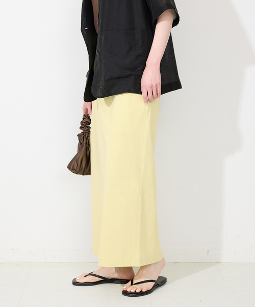 SLOBE IENA(スローブイエナ)の「《接触冷感》トリコットタイトスカート(スカート・レディース・ネイビー/オレンジ/グリーン・36/38)」の13枚目の写真