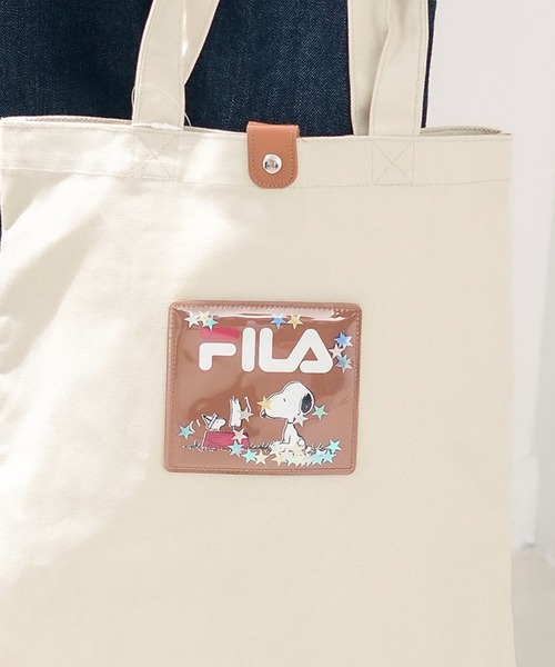 FILA(フィラ)の「【FILA/フィラ × PEANUTS/ピーナッツ】キャンバストートバッグ(トートバッグ・レディース・ベージュ/ブラック/ホワイト・FREE)」の15枚目の写真