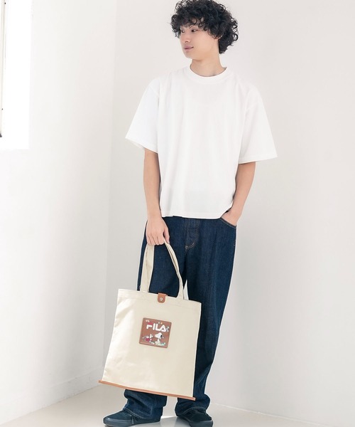 FILA(フィラ)の「【FILA/フィラ × PEANUTS/ピーナッツ】キャンバストートバッグ(トートバッグ・レディース・ベージュ/ブラック/ホワイト・FREE)」の9枚目の写真