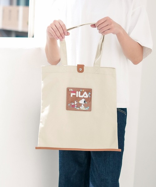 FILA(フィラ)の「【FILA/フィラ × PEANUTS/ピーナッツ】キャンバストートバッグ(トートバッグ・レディース・ベージュ/ブラック/ホワイト・FREE)」の13枚目の写真