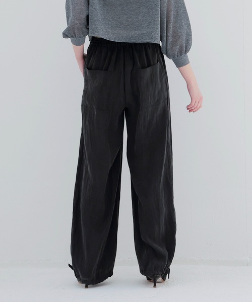 DRESSLAVE（ドレスレイブ）の「fibril lyocell washer easy pants(フィブリルリヨセルウォッシャーイージーパンツ)（その他パンツ・レディース・ブラック/ベージュ・38/36）」の8枚目の写真