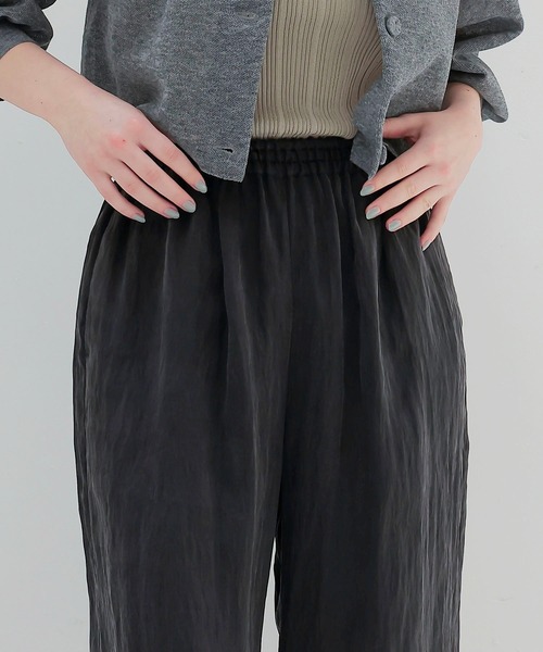 DRESSLAVE（ドレスレイブ）の「fibril lyocell washer easy pants(フィブリルリヨセルウォッシャーイージーパンツ)（その他パンツ・レディース・ブラック/ベージュ・38/36）」の5枚目の写真