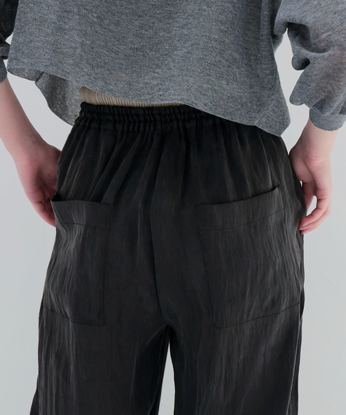 DRESSLAVE（ドレスレイブ）の「fibril lyocell washer easy pants(フィブリルリヨセルウォッシャーイージーパンツ)（その他パンツ・レディース・ブラック/ベージュ・38/36）」の4枚目の写真