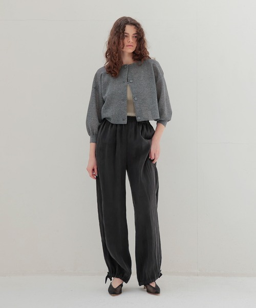 DRESSLAVE（ドレスレイブ）の「fibril lyocell washer easy pants(フィブリルリヨセルウォッシャーイージーパンツ)（その他パンツ・レディース・ブラック/ベージュ・38/36）」の3枚目の写真