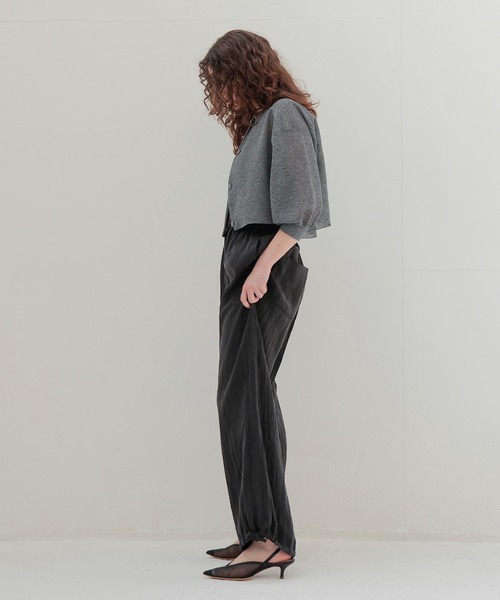 DRESSLAVE（ドレスレイブ）の「fibril lyocell washer easy pants(フィブリルリヨセルウォッシャーイージーパンツ)（その他パンツ・レディース・ブラック/ベージュ・38/36）」の13枚目の写真