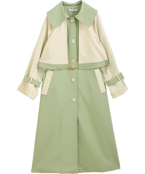 ベイビー様翌日トレンチ バイカラードッキングデザイントレンチコート（トレンチコート