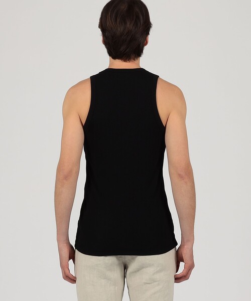 JAMES PERSE(ジェームスパース)の「MNL3633 コットンリブ タンクトップ MNL3633(Tシャツ/カットソー・メンズ・ブラック/ホワイト・0/1)」の3枚目の写真