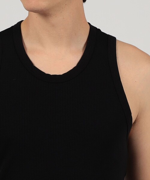 JAMES PERSE(ジェームスパース)の「MNL3633 コットンリブ タンクトップ MNL3633(Tシャツ/カットソー・メンズ・ブラック/ホワイト・0/1)」の4枚目の写真