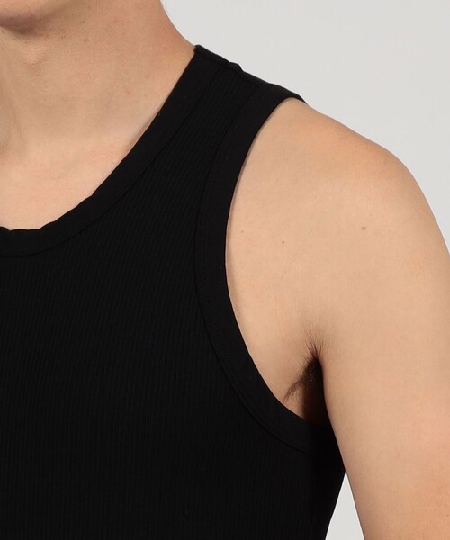 JAMES PERSE(ジェームスパース)の「MNL3633 コットンリブ タンクトップ MNL3633(Tシャツ/カットソー・メンズ・ブラック/ホワイト・0/1)」の5枚目の写真