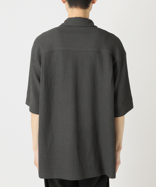 EDIFICE（エディフィス）の「ウェーブメッシュ ワイドシルエット 5分袖 オープンカラーシャツ（シャツ/ブラウス・メンズ・ホワイト/サックスブルー/ブラック/チャコールグレー・LARGE/MEDIUM/SMALL）」の15枚目の写真