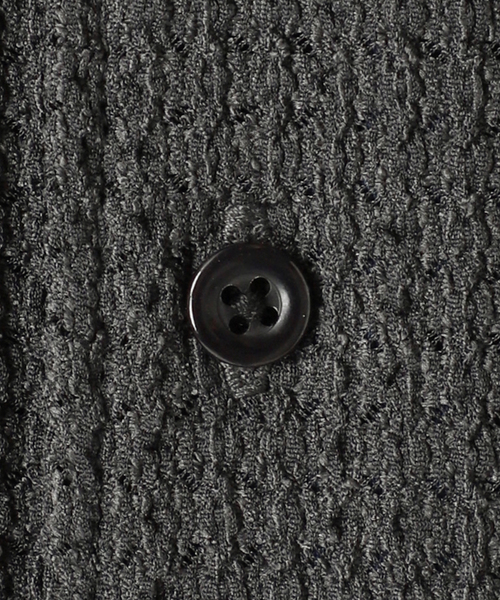 EDIFICE（エディフィス）の「ウェーブメッシュ ワイドシルエット 5分袖 オープンカラーシャツ（シャツ/ブラウス・メンズ・ホワイト/サックスブルー/ブラック/チャコールグレー・LARGE/MEDIUM/SMALL）」の8枚目の写真