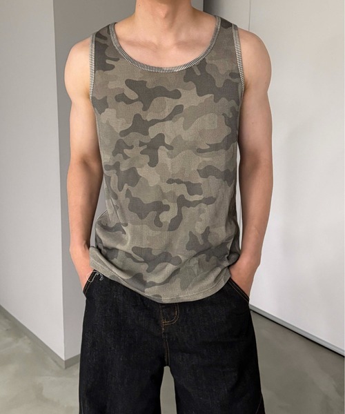 sedacle(セダクル)の「パック入りタンクトップ【2枚SET】(タンクトップ・メンズ・ブラック/カーキ・SMALL/MEDIUM/LARGE)」の5枚目の写真