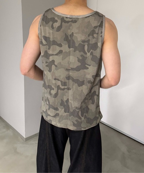 sedacle(セダクル)の「パック入りタンクトップ【2枚SET】(タンクトップ・メンズ・ブラック/カーキ・SMALL/MEDIUM/LARGE)」の7枚目の写真