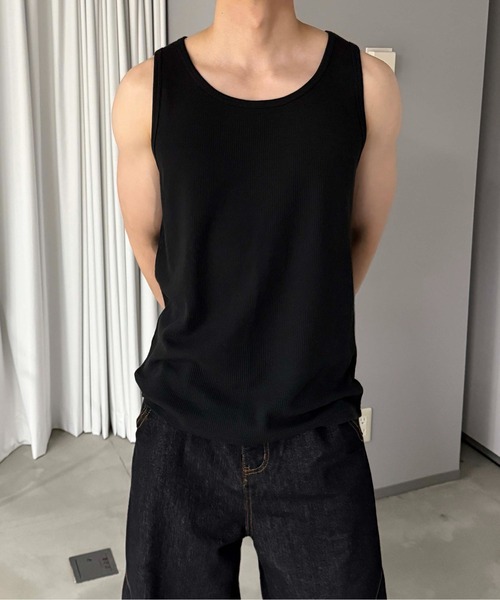 sedacle(セダクル)の「パック入りタンクトップ【2枚SET】(タンクトップ・メンズ・ブラック/カーキ・SMALL/MEDIUM/LARGE)」の19枚目の写真