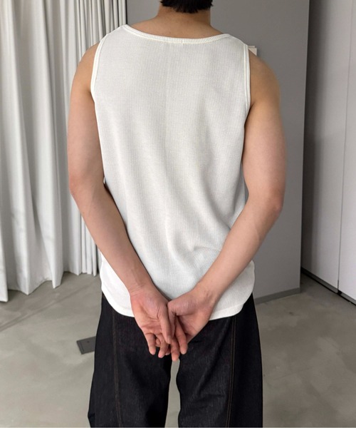 sedacle(セダクル)の「パック入りタンクトップ【2枚SET】(タンクトップ・メンズ・ブラック/カーキ・SMALL/MEDIUM/LARGE)」の15枚目の写真