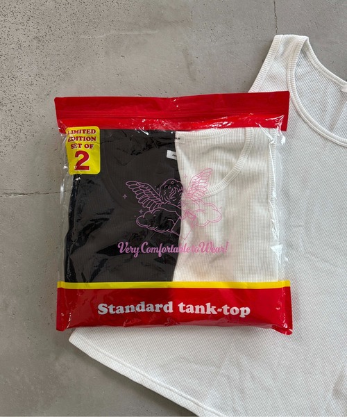 sedacle(セダクル)の「パック入りタンクトップ【2枚SET】(タンクトップ・メンズ・ブラック/カーキ・SMALL/MEDIUM/LARGE)」の4枚目の写真