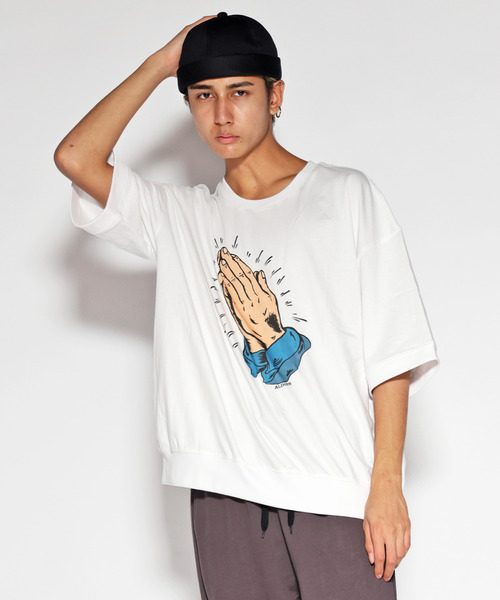 ALDIES(アールディーズ)の「Chorus Big T / コーラスビッグT(Tシャツ/カットソー・メンズ・グレー/ホワイト/ブルー・FREE)」の2枚目の写真