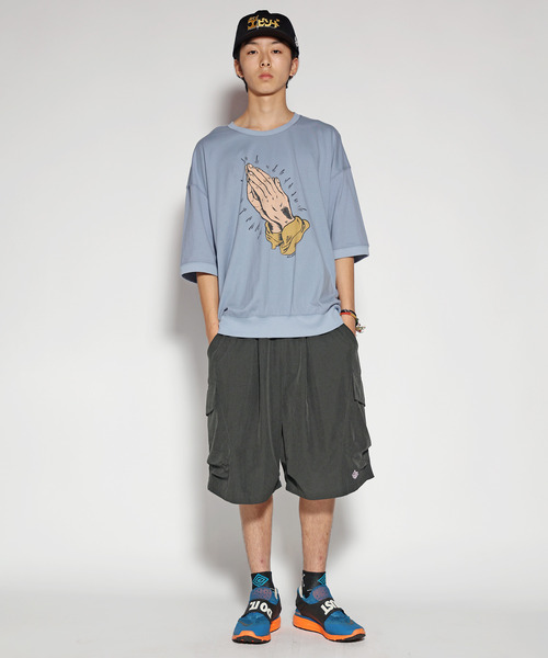 ALDIES(アールディーズ)の「Chorus Big T / コーラスビッグT(Tシャツ/カットソー・メンズ・グレー/ホワイト/ブルー・FREE)」の1枚目の写真