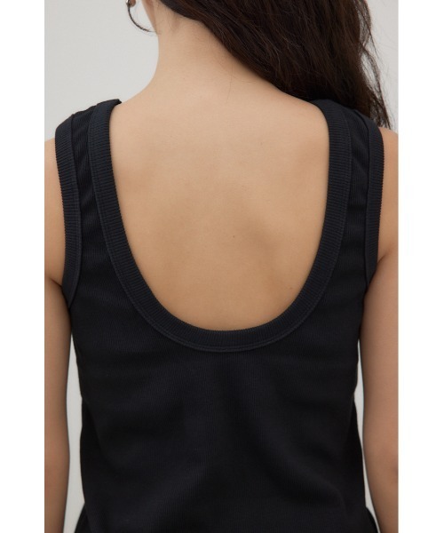 crie conforto(クリーコンフォルト)の「カップ付きアメスリタンク(タンクトップ・レディース・オフホワイト/ブラック・MEDIUM)」の16枚目の写真