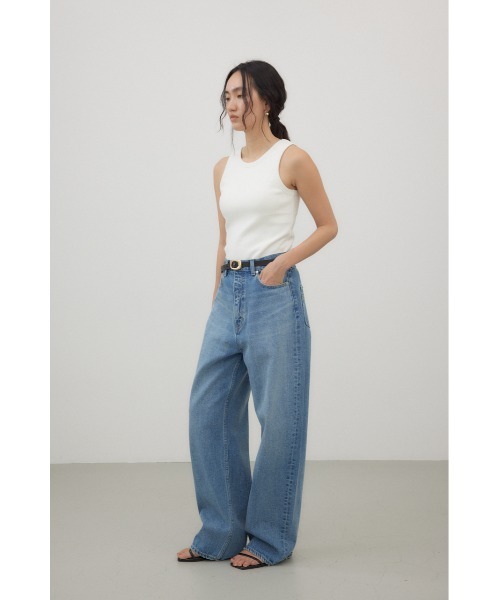 crie conforto(クリーコンフォルト)の「カップ付きアメスリタンク(タンクトップ・レディース・オフホワイト/ブラック・MEDIUM)」の5枚目の写真