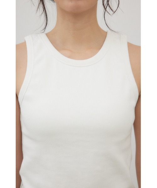 crie conforto(クリーコンフォルト)の「カップ付きアメスリタンク(タンクトップ・レディース・オフホワイト/ブラック・MEDIUM)」の19枚目の写真