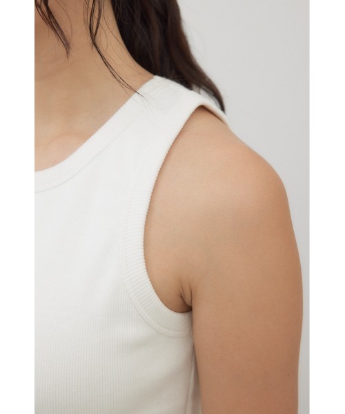 crie conforto(クリーコンフォルト)の「カップ付きアメスリタンク(タンクトップ・レディース・オフホワイト/ブラック・MEDIUM)」の21枚目の写真