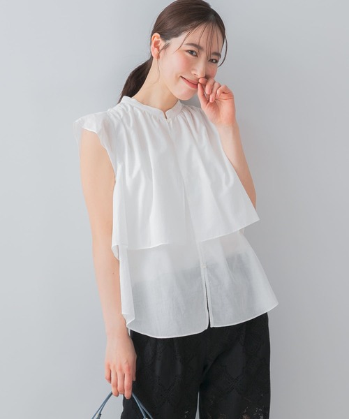 URBAN RESEARCH ROSSO / アーバンリサーチ ロッソ F by ROSSO　コットンボイルレイヤードブラウス セール】F by ROSSO コットンボイルレイヤードブラウス（シャツ