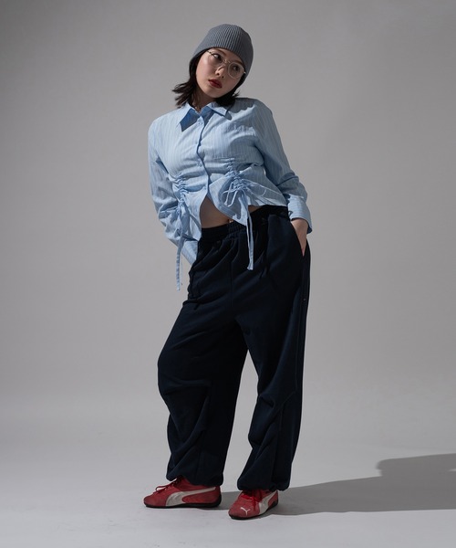 ブラウス シャツ 「 ZOZOTOWN限定 」drawstring ribbon shirt/ドロストリボンブラウス レディース ブラウス シャツ 「 ZOZOTOWN限定 」drawstring ribbon shirt