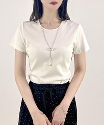 【なめらかな綿100％フライス素材】BASICクルーネック半袖Tシャツ