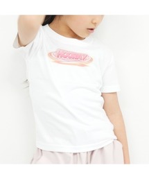 BASIS（ベイシス）の「ピンクHoorayロゴ キッズ Tシャツ（Tシャツ/カットソー）」