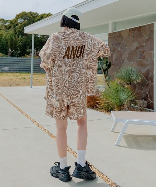 Anui(アニュイ)の「【UNISEX】リーフガラセットアップシャツ(シャツ/ブラウス・レディース・ブラック/ベージュ・FREE)」の19枚目の写真