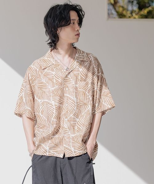 Anui(アニュイ)の「【UNISEX】リーフガラセットアップシャツ(シャツ/ブラウス・レディース・ブラック/ベージュ・FREE)」の20枚目の写真