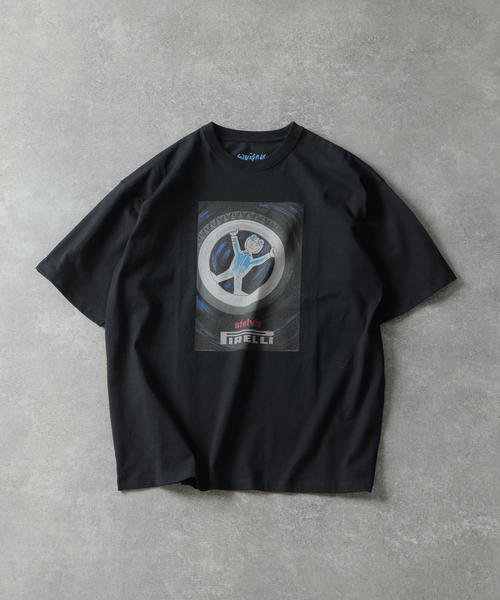 Savignac（サヴィニャック）の「SAVIGNAC サヴィニャック 別注 French Company プリントTシャツ 2（Tシャツ/カットソー・メンズ・ブラック系その他/ホワイト/ブラック/グリーン/ブルー/イエロー/レッド/パープル・X-LARGE/LARGE/MEDIUM）」の11枚目の写真