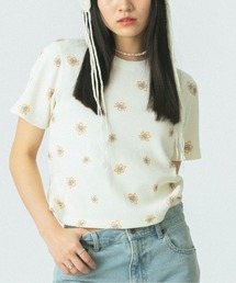FLOWER PRINT S/S TEE