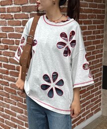 HELLO.SANFRANCISCO | 【HELLO.SANFRANCISCO】フラワーカットビッグTEE(Tシャツ/カットソー)