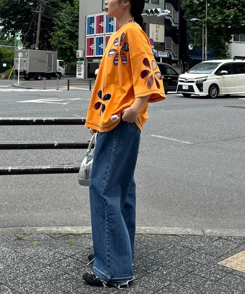 HELLO.SANFRANCISCO】フラワーカットビッグTEE（Tシャツ