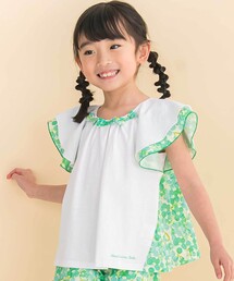Noeil aime BeBe（ノイユエイムベベ）の「【お揃い】水彩花柄フレアTシャツ(80~130cm)（Tシャツ/カットソー）」
