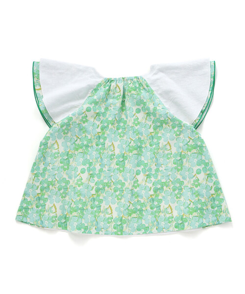 Noeil aime BeBe(ノイユエイムベベ)の「【お揃い】水彩花柄フレアTシャツ(80~130cm)(Tシャツ/カットソー・キッズ・オレンジ系その他/グリーン系その他・110cm/130cm/120cm)」の10枚目の写真