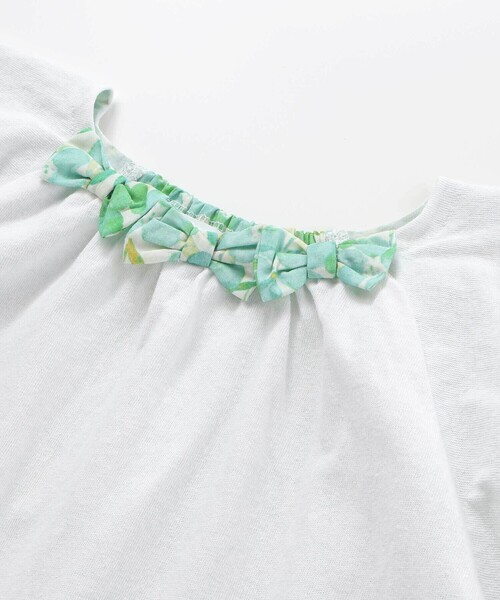 Noeil aime BeBe(ノイユエイムベベ)の「【お揃い】水彩花柄フレアTシャツ(80~130cm)(Tシャツ/カットソー・キッズ・オレンジ系その他/グリーン系その他・110cm/130cm/120cm)」の11枚目の写真