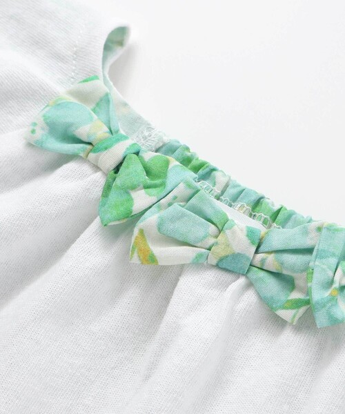 Noeil aime BeBe(ノイユエイムベベ)の「【お揃い】水彩花柄フレアTシャツ(80~130cm)(Tシャツ/カットソー・キッズ・オレンジ系その他/グリーン系その他・110cm/130cm/120cm)」の12枚目の写真