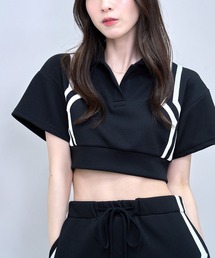 Nora Lily（ノラリリー）の「【Nora Lily】Shift Line Track Short Skipper（ポロシャツ）」