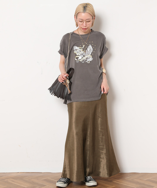 AP STUDIO(エーピーストゥディオ)の「【GOOD ROCK SPEED / グッドロックスピード】別注イーグルダメージTシャツ(Tシャツ/カットソー・レディース・ブラウン/ブラック系その他・FREE)」の5枚目の写真