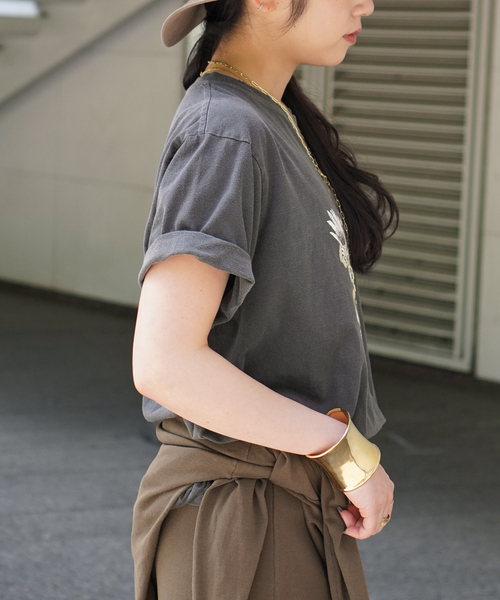 AP STUDIO(エーピーストゥディオ)の「【GOOD ROCK SPEED / グッドロックスピード】別注イーグルダメージTシャツ(Tシャツ/カットソー・レディース・ブラウン/ブラック系その他・FREE)」の9枚目の写真