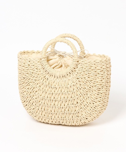 mysty woman（ミスティウーマン）の「ラウンドザツザイBAG　498590（かごバッグ・レディース・ブラウン/ナチュラル・FREE）」の3枚目の写真