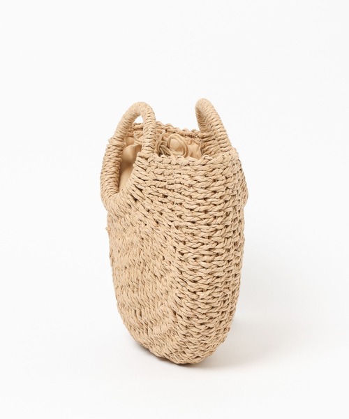 mysty woman（ミスティウーマン）の「ラウンドザツザイBAG　498590（かごバッグ・レディース・ブラウン/ナチュラル・FREE）」の5枚目の写真