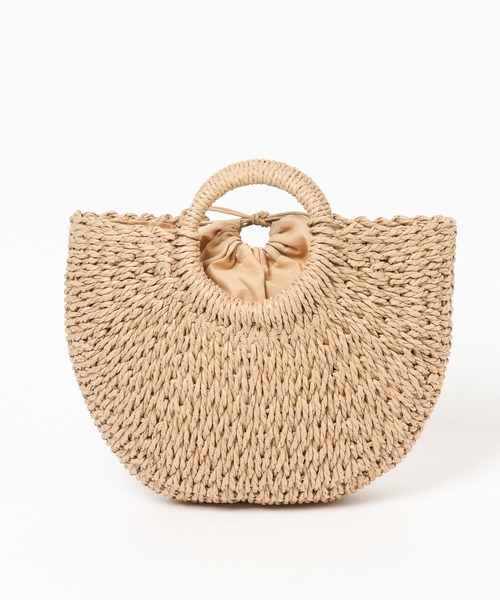 mysty woman（ミスティウーマン）の「ラウンドザツザイBAG　498590（かごバッグ・レディース・ブラウン/ナチュラル・FREE）」の6枚目の写真