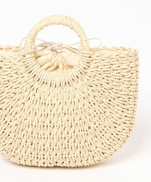mysty woman（ミスティウーマン）の「ラウンドザツザイBAG　498590（かごバッグ・レディース・ブラウン/ナチュラル・FREE）」の7枚目の写真