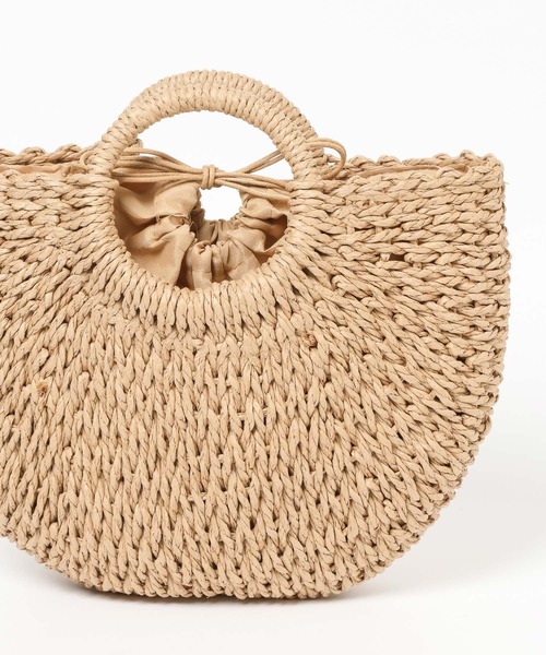 mysty woman（ミスティウーマン）の「ラウンドザツザイBAG　498590（かごバッグ・レディース・ブラウン/ナチュラル・FREE）」の8枚目の写真