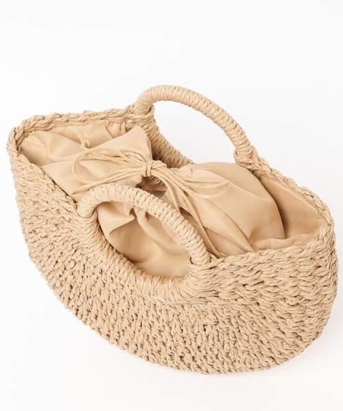 mysty woman（ミスティウーマン）の「ラウンドザツザイBAG　498590（かごバッグ・レディース・ブラウン/ナチュラル・FREE）」の10枚目の写真